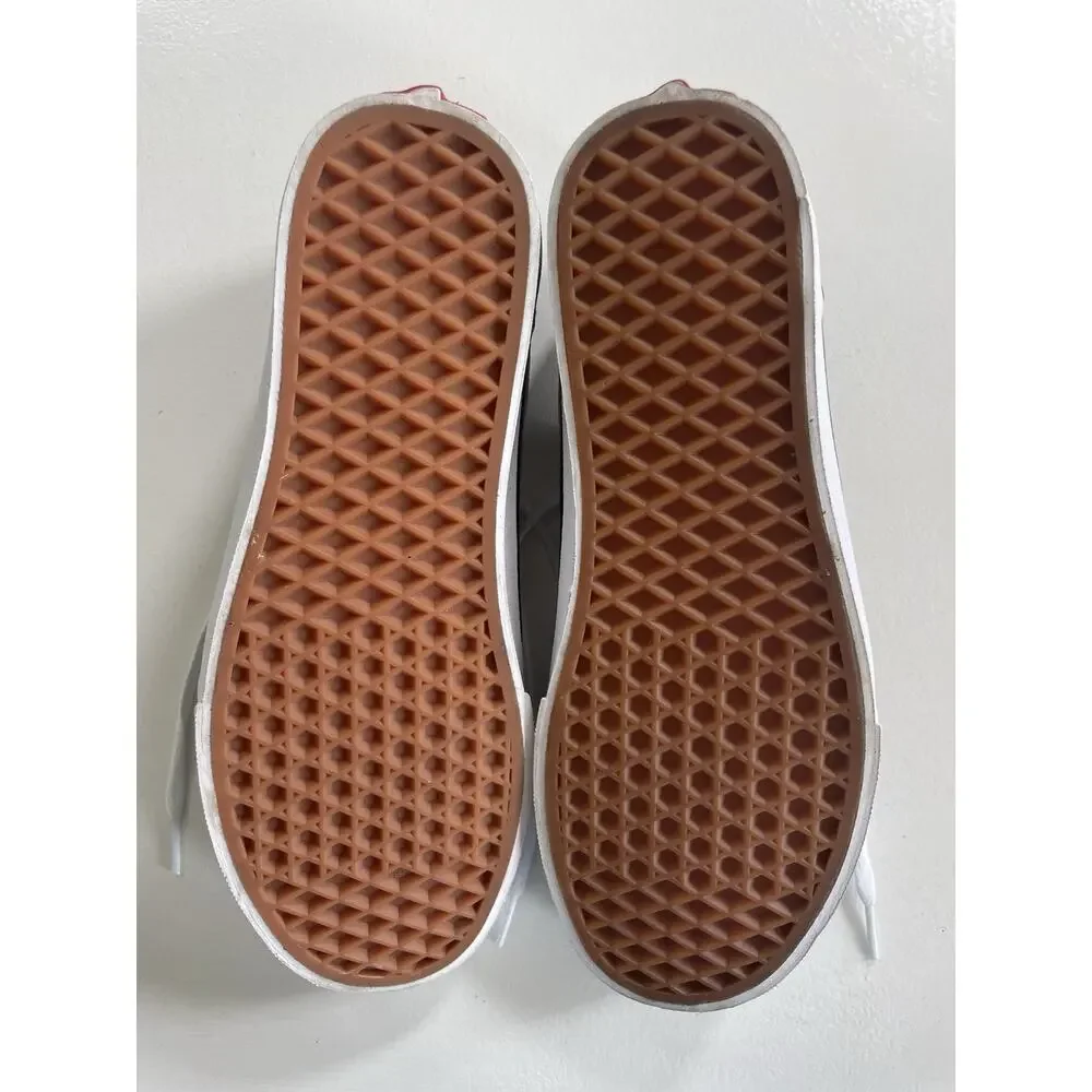 VANS EUC Off The Wall Ward Logo Shoes Mens Sz 8.5 Gray 500714 Canvas Skate Rare